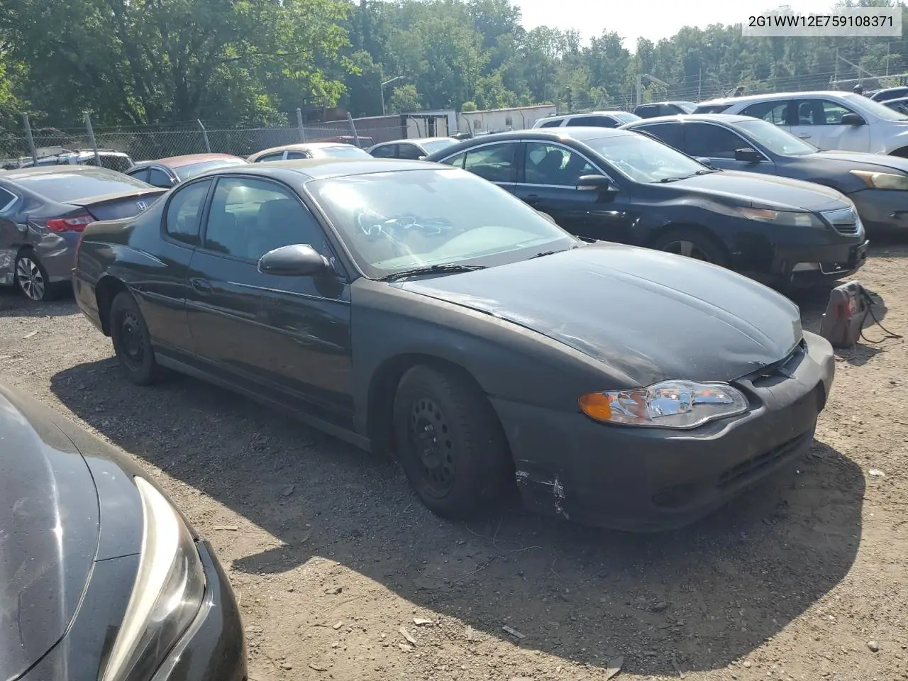 2005 Chevrolet Monte Carlo Ls VIN: 2G1WW12E759108371 Lot: 62668045