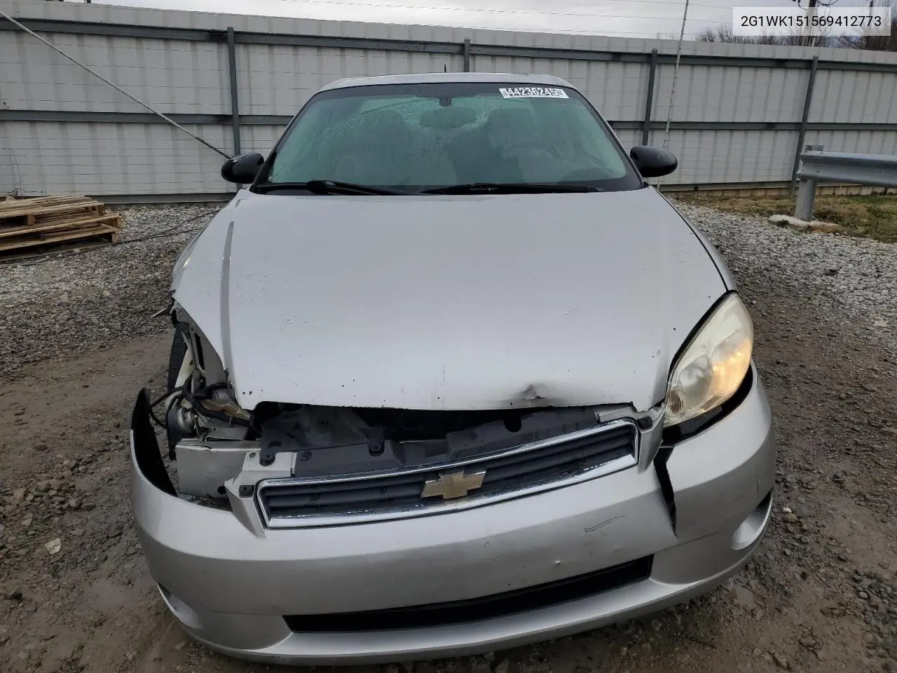 2006 Chevrolet Monte Carlo Lt VIN: 2G1WK151569412773 Lot: 44236245