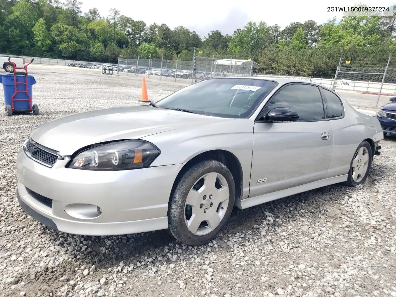 2006 Chevrolet Monte Carlo Ss VIN: 2G1WL15C069375274 Lot: 56381675