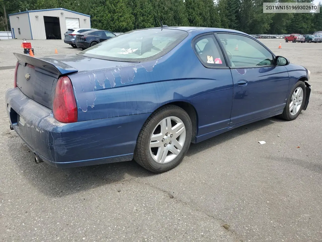 2006 Chevrolet Monte Carlo Ltz VIN: 2G1WN151969302610 Lot: 60360445