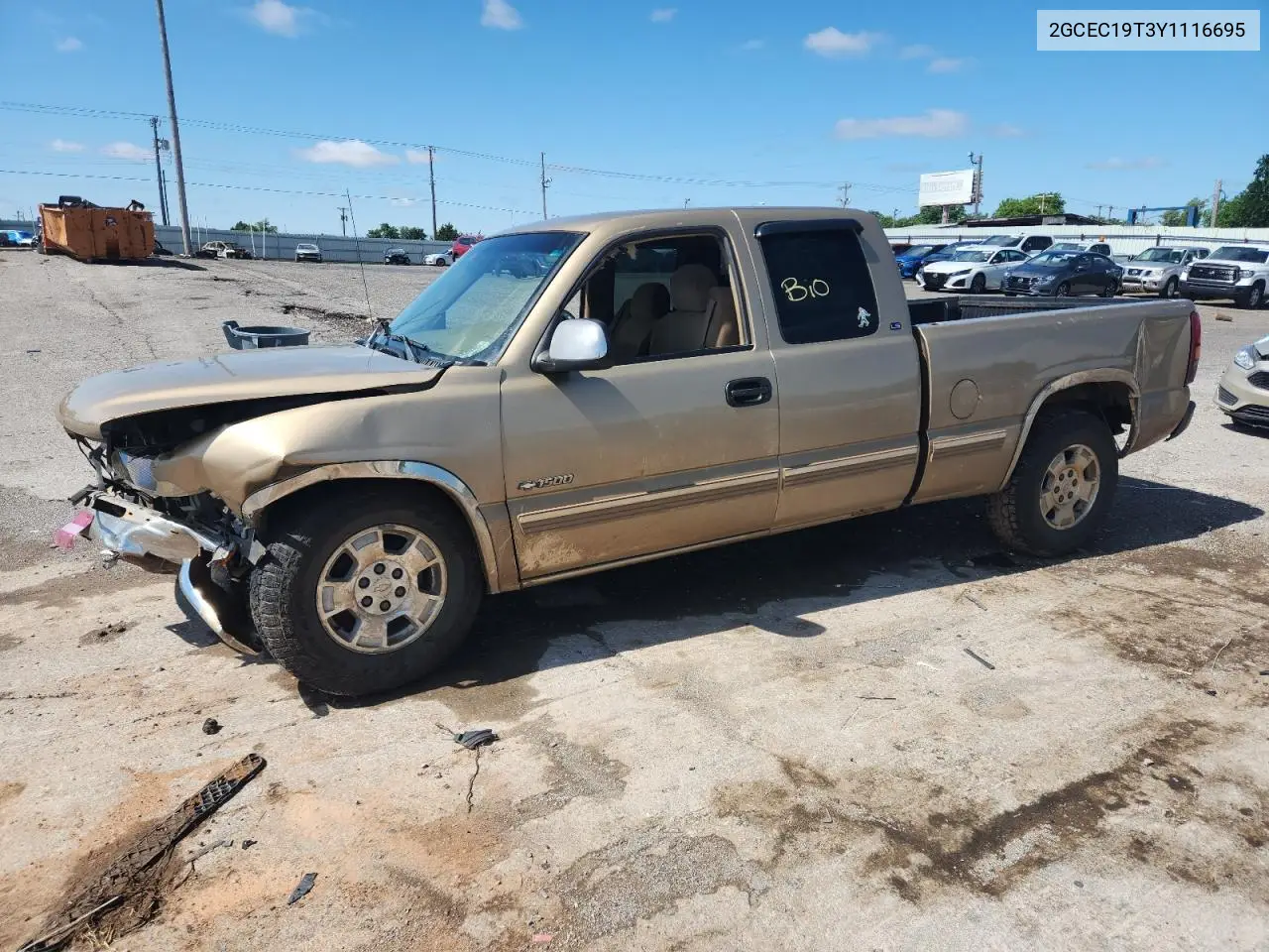 2000 Chevrolet Silverado C1500 VIN: 2GCEC19T3Y1116695 Lot: 59858965