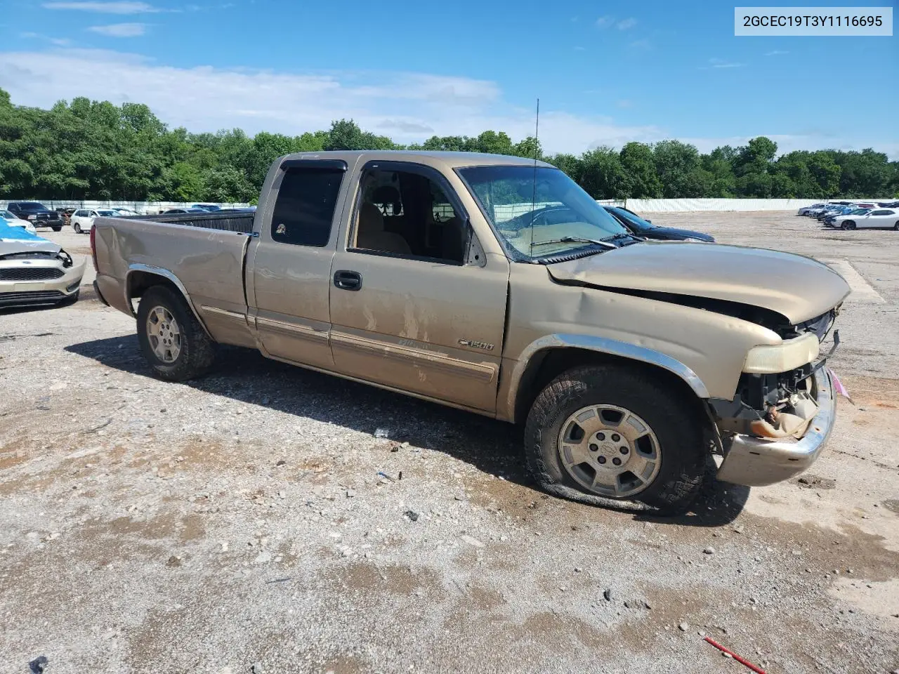 2000 Chevrolet Silverado C1500 VIN: 2GCEC19T3Y1116695 Lot: 59858965