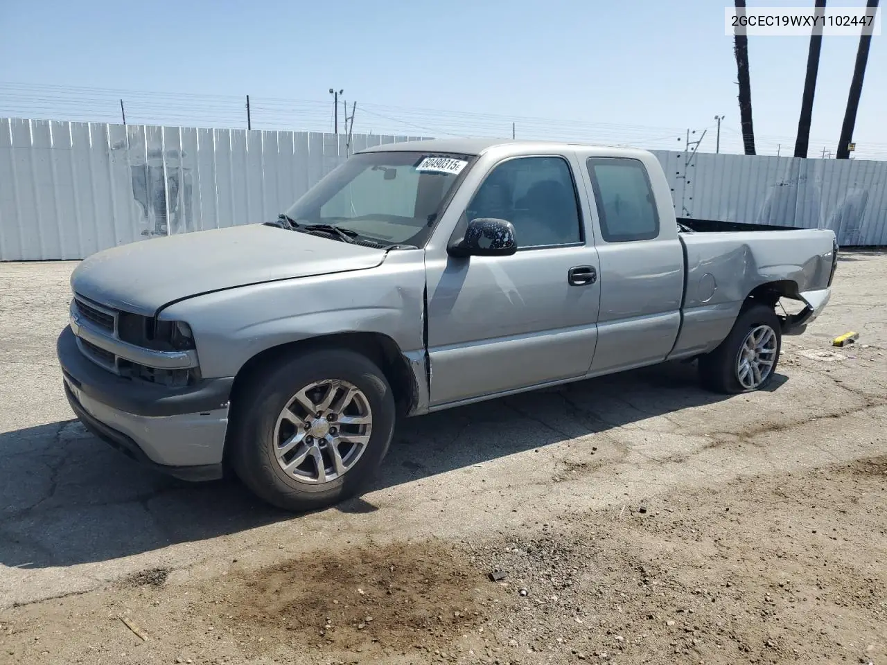 2000 Chevrolet Silverado C1500 VIN: 2GCEC19WXY1102447 Lot: 60490315
