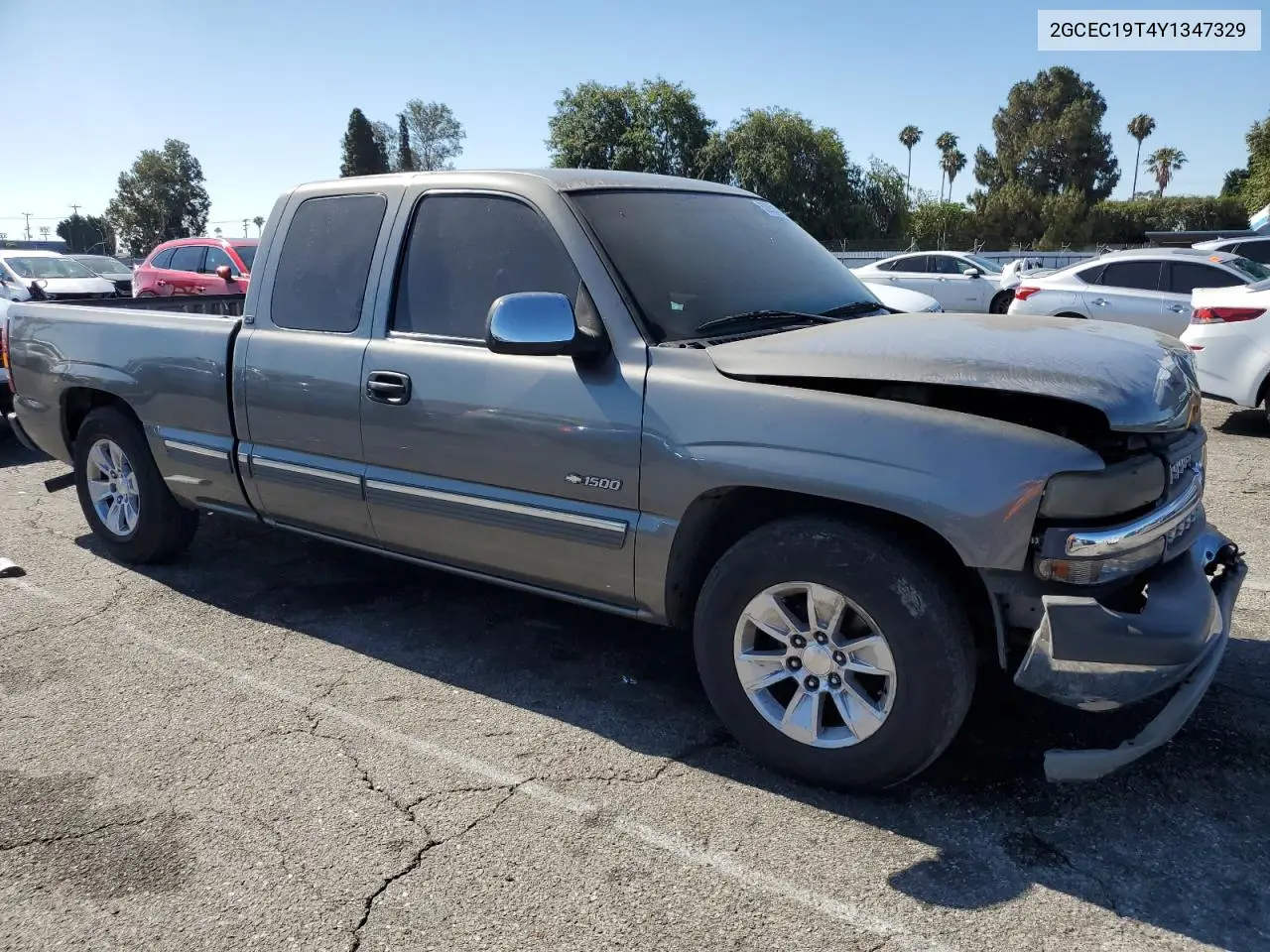 2000 Chevrolet Silverado C1500 VIN: 2GCEC19T4Y1347329 Lot: 62958145