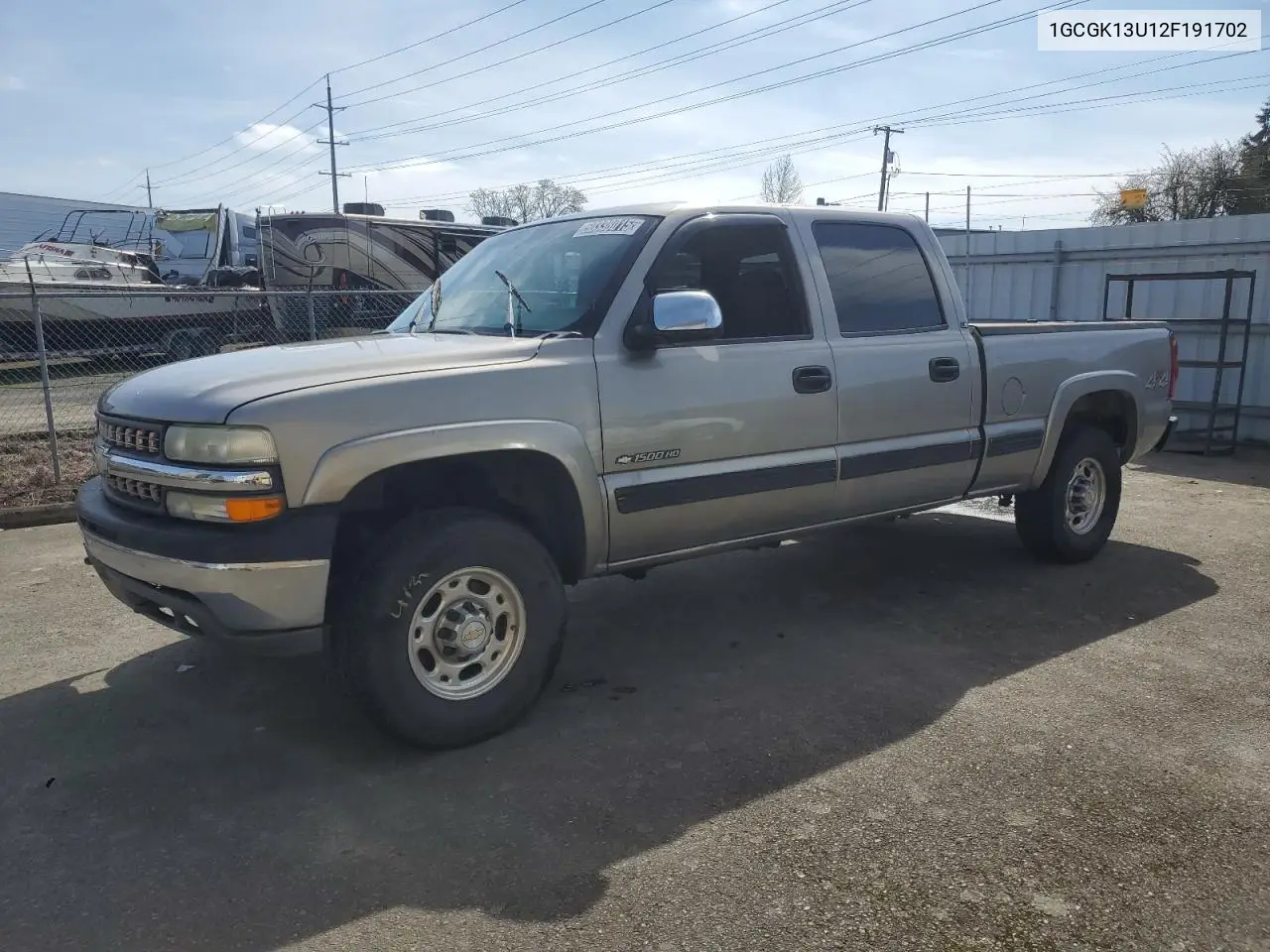 2002 Chevrolet Silverado K1500 Heavy Duty VIN: 1GCGK13U12F191702 Lot: 50338015