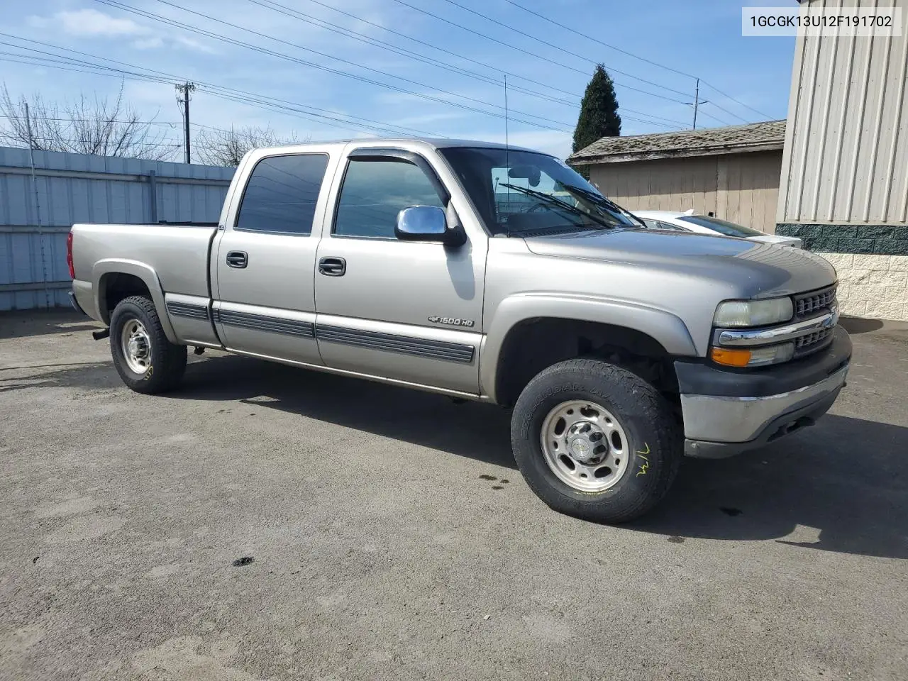 2002 Chevrolet Silverado K1500 Heavy Duty VIN: 1GCGK13U12F191702 Lot: 50338015