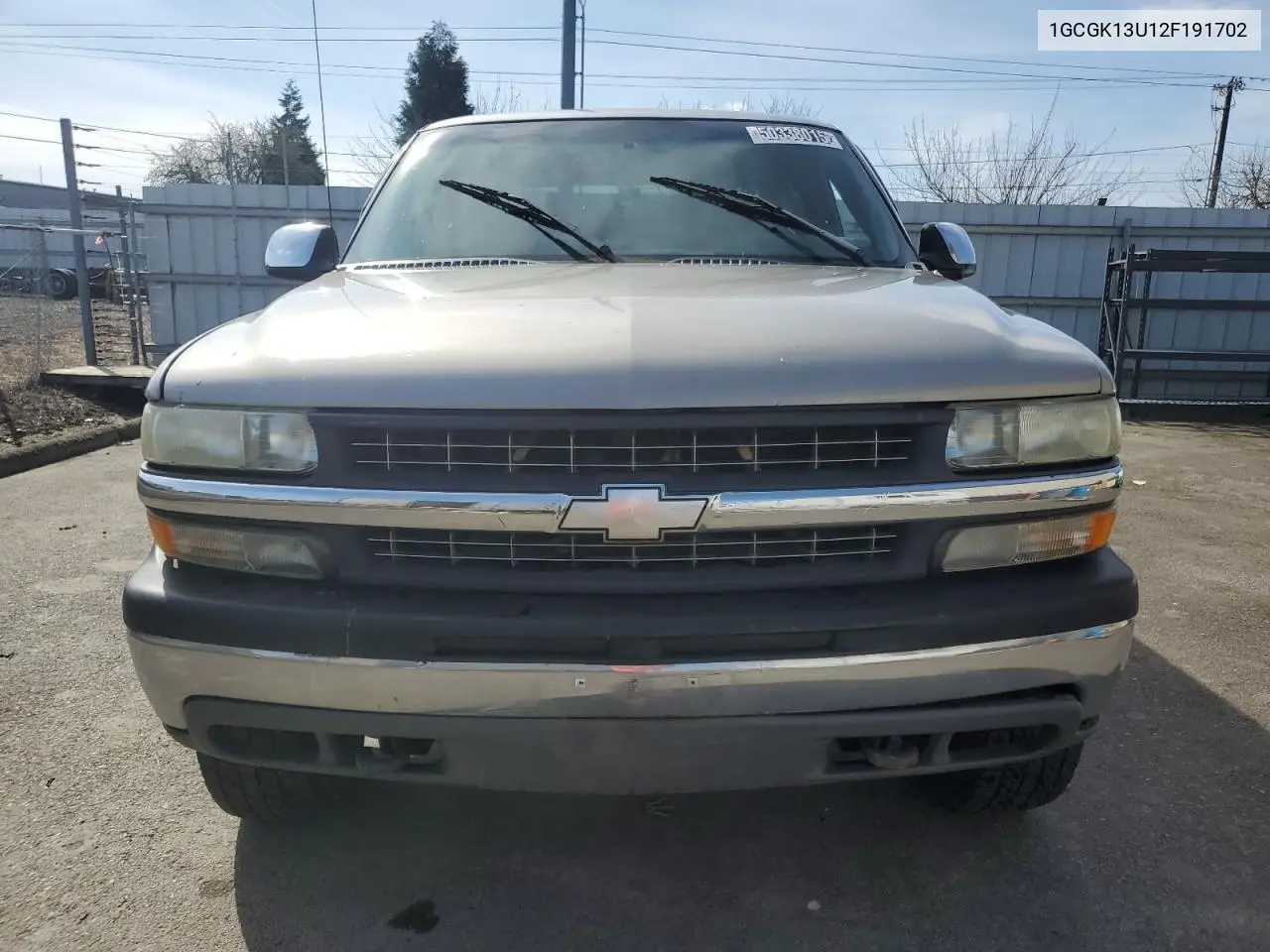 2002 Chevrolet Silverado K1500 Heavy Duty VIN: 1GCGK13U12F191702 Lot: 50338015