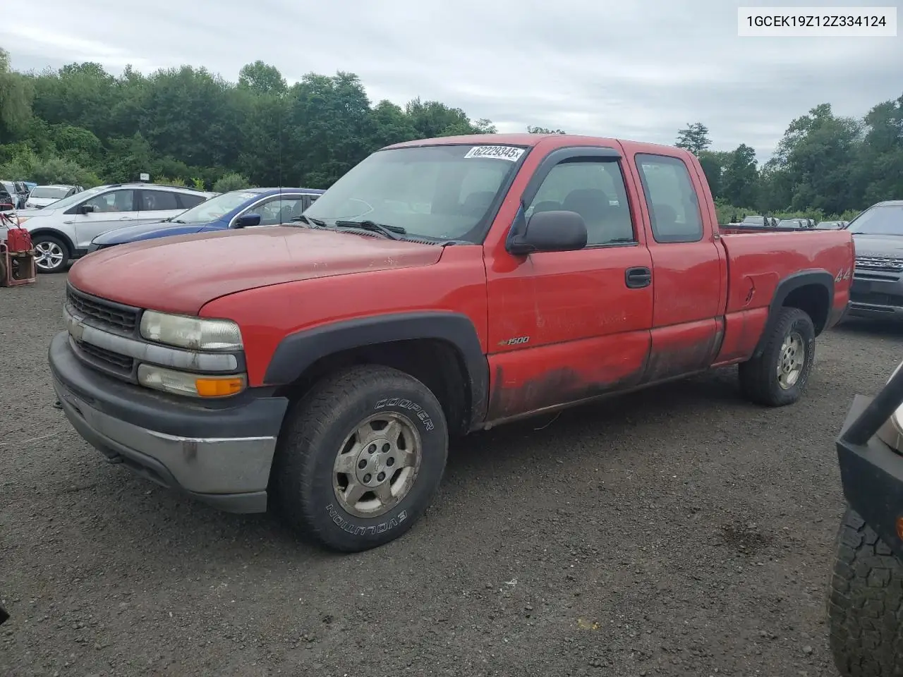 2002 Chevrolet Silverado K1500 VIN: 1GCEK19Z12Z334124 Lot: 62229345