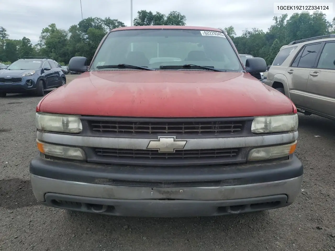 2002 Chevrolet Silverado K1500 VIN: 1GCEK19Z12Z334124 Lot: 62229345