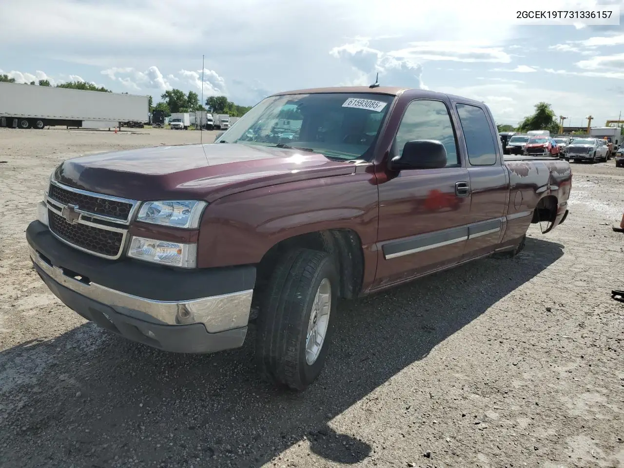 2003 Chevrolet Silverado K1500 VIN: 2GCEK19T731336157 Lot: 61593085
