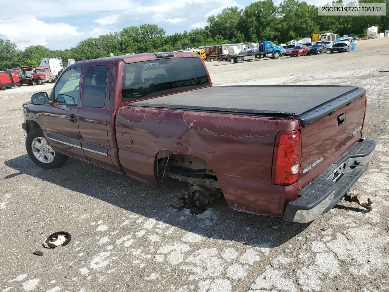 2003 Chevrolet Silverado K1500 VIN: 2GCEK19T731336157 Lot: 61593085