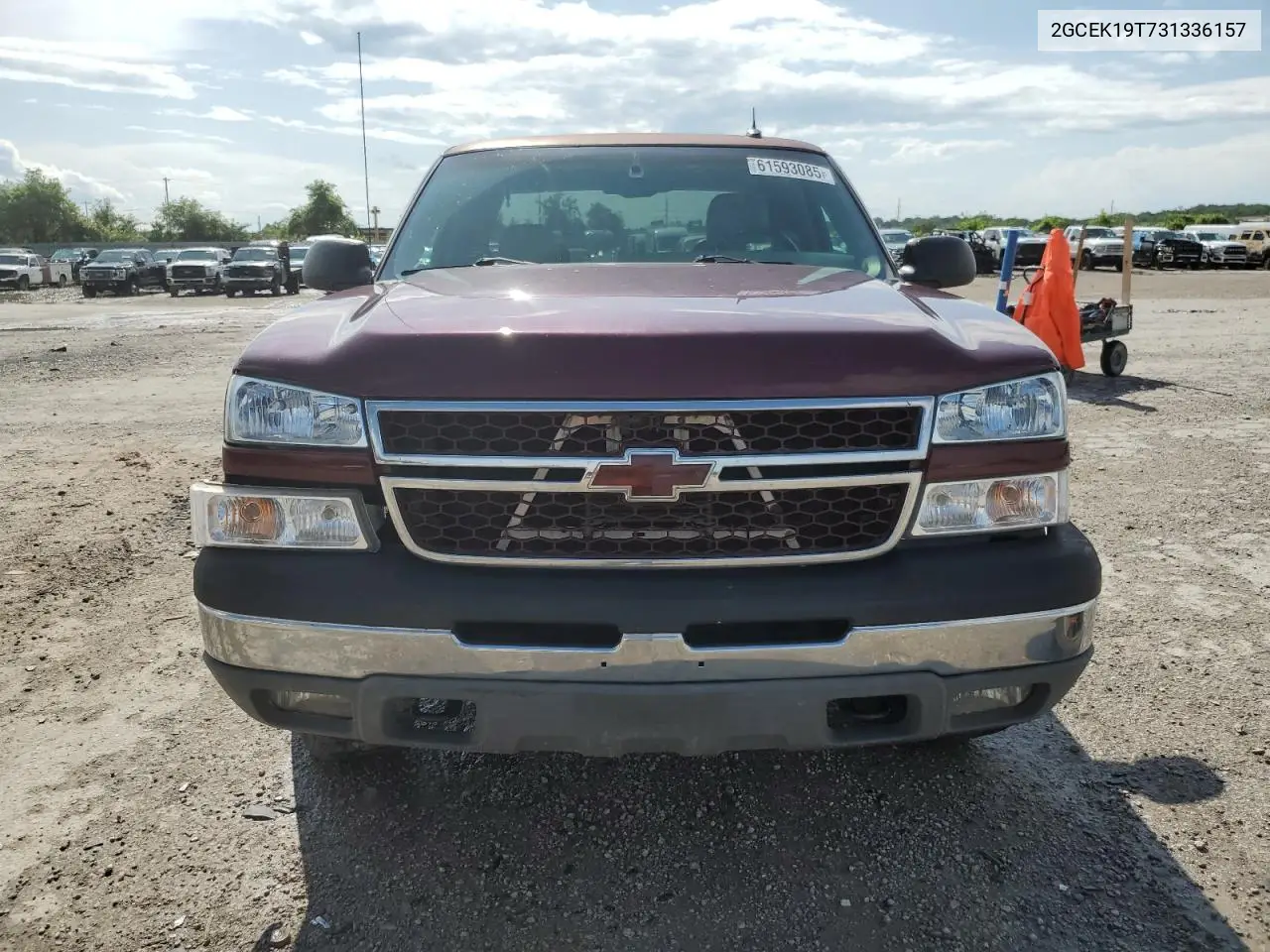 2003 Chevrolet Silverado K1500 VIN: 2GCEK19T731336157 Lot: 61593085