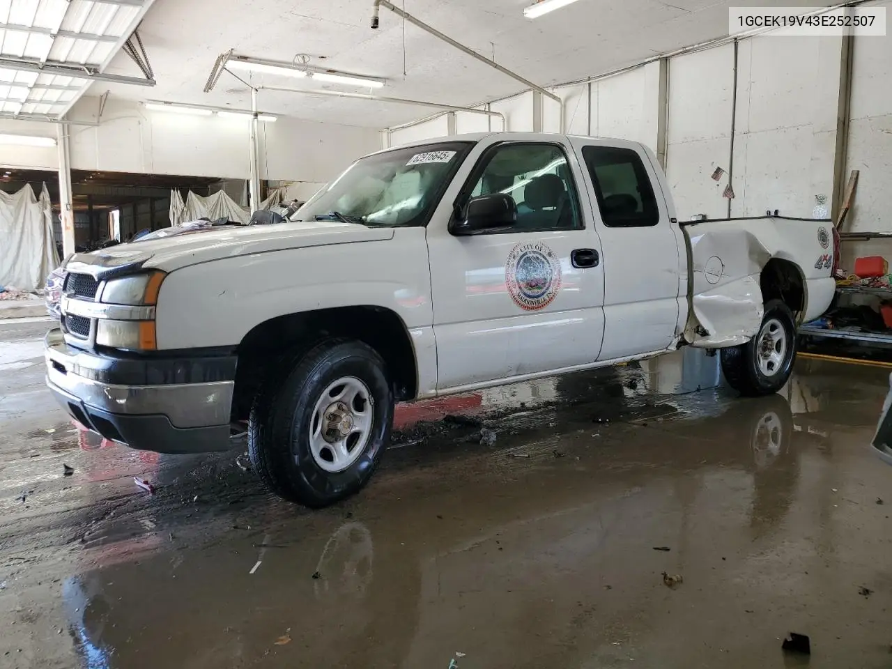 2003 Chevrolet Silverado K1500 VIN: 1GCEK19V43E252507 Lot: 62916645