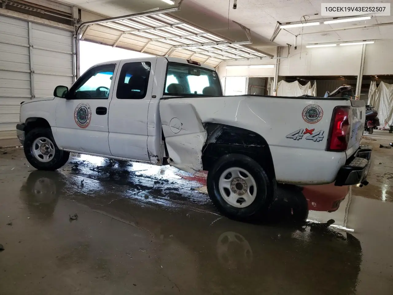 2003 Chevrolet Silverado K1500 VIN: 1GCEK19V43E252507 Lot: 62916645