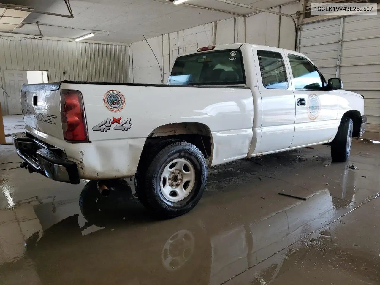 2003 Chevrolet Silverado K1500 VIN: 1GCEK19V43E252507 Lot: 62916645