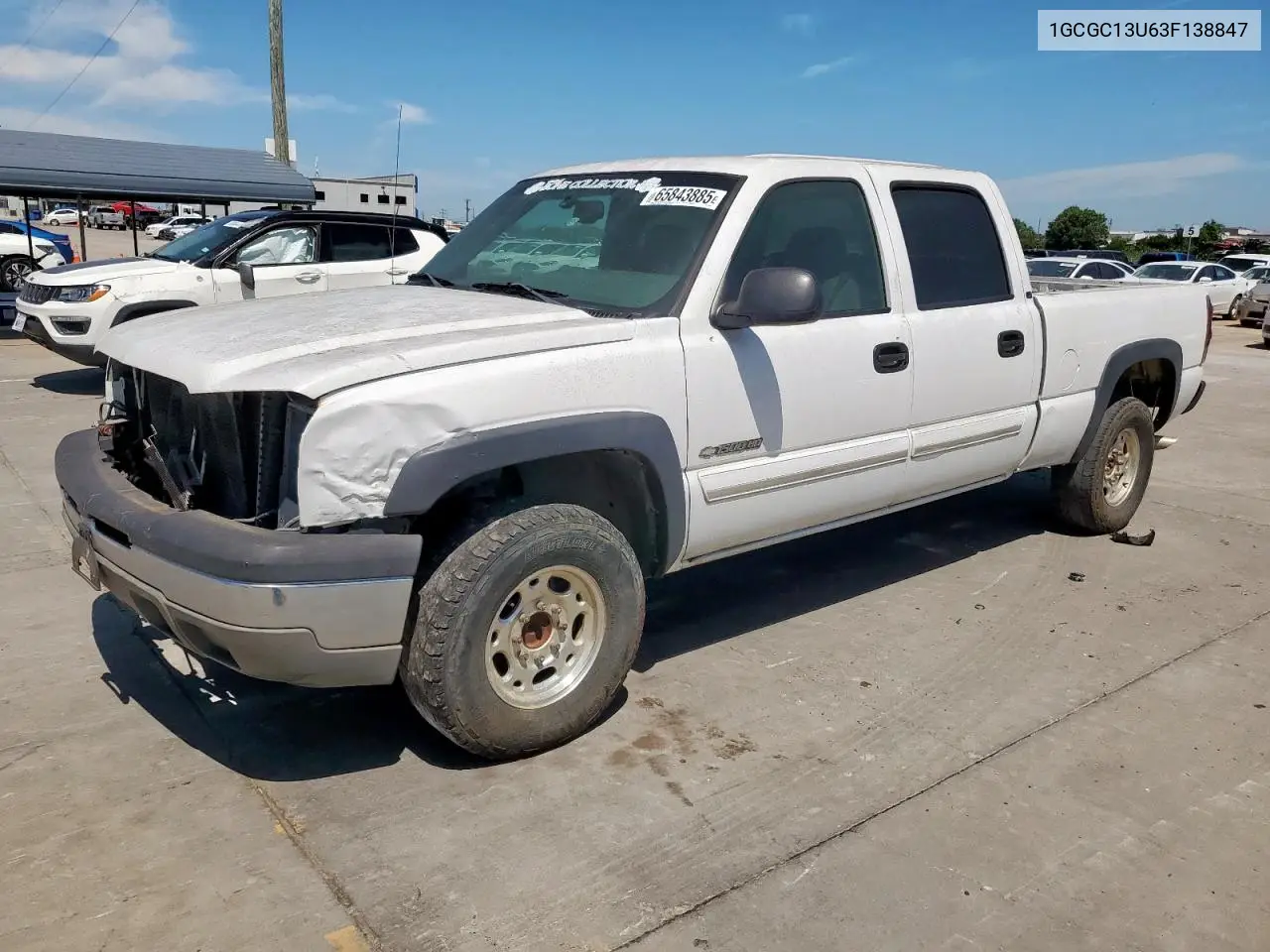 2003 Chevrolet Silverado C1500 Heavy Duty VIN: 1GCGC13U63F138847 Lot: 65843885