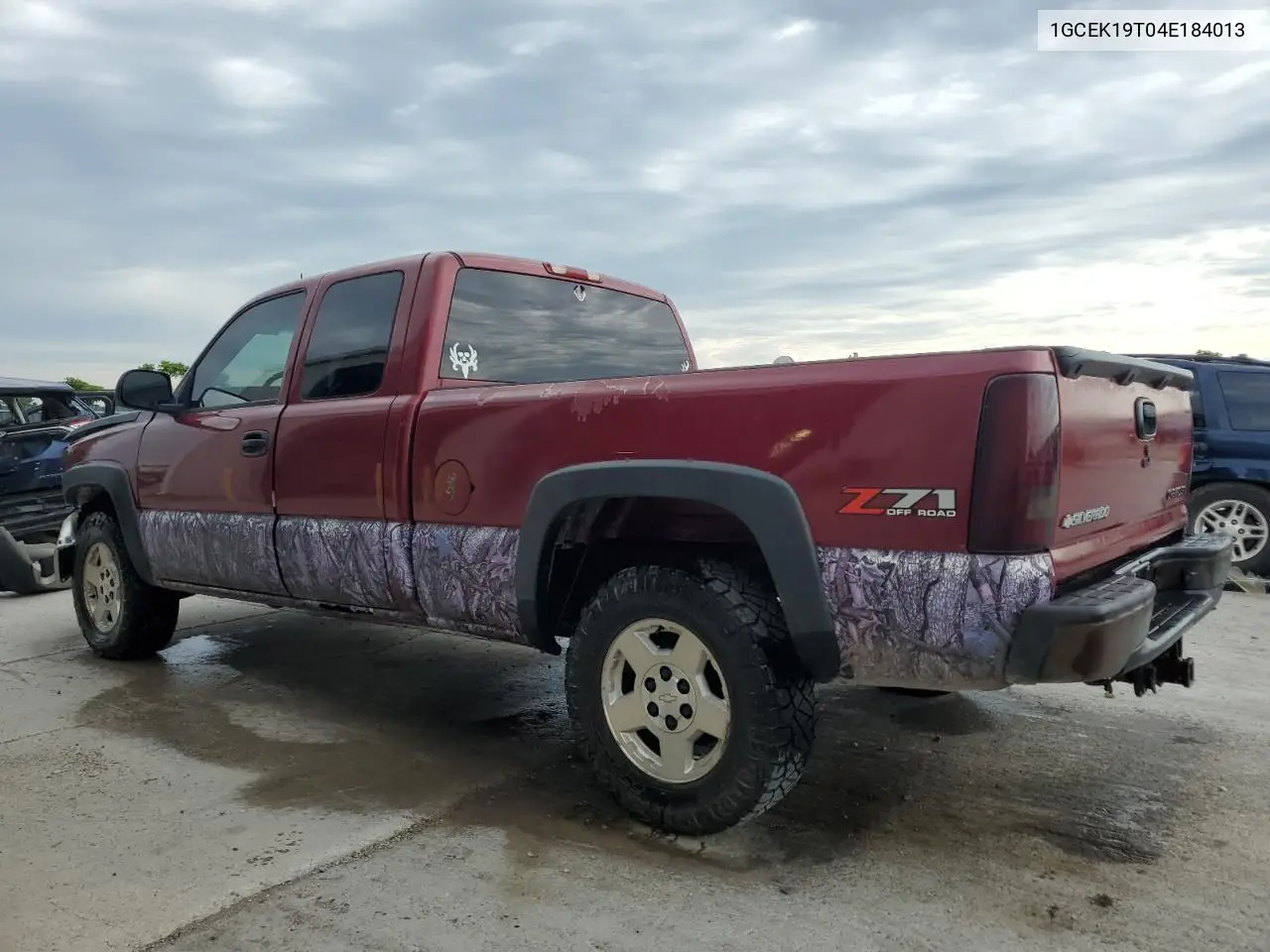 2004 Chevrolet Silverado K1500 VIN: 1GCEK19T04E184013 Lot: 62872935