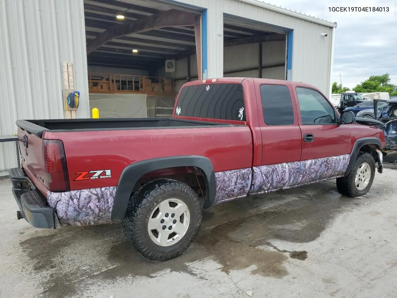 2004 Chevrolet Silverado K1500 VIN: 1GCEK19T04E184013 Lot: 62872935