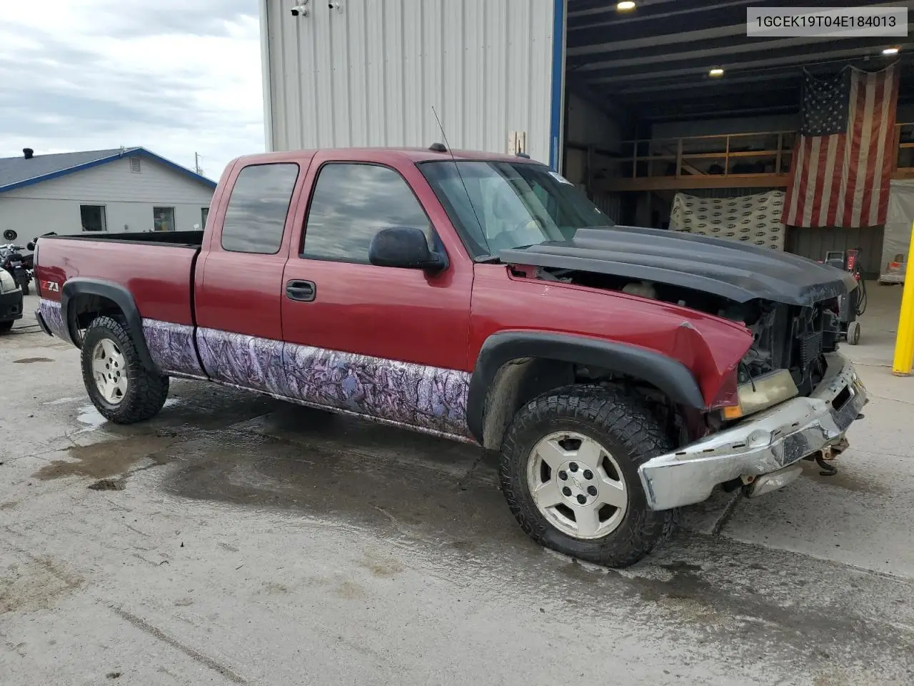 2004 Chevrolet Silverado K1500 VIN: 1GCEK19T04E184013 Lot: 62872935