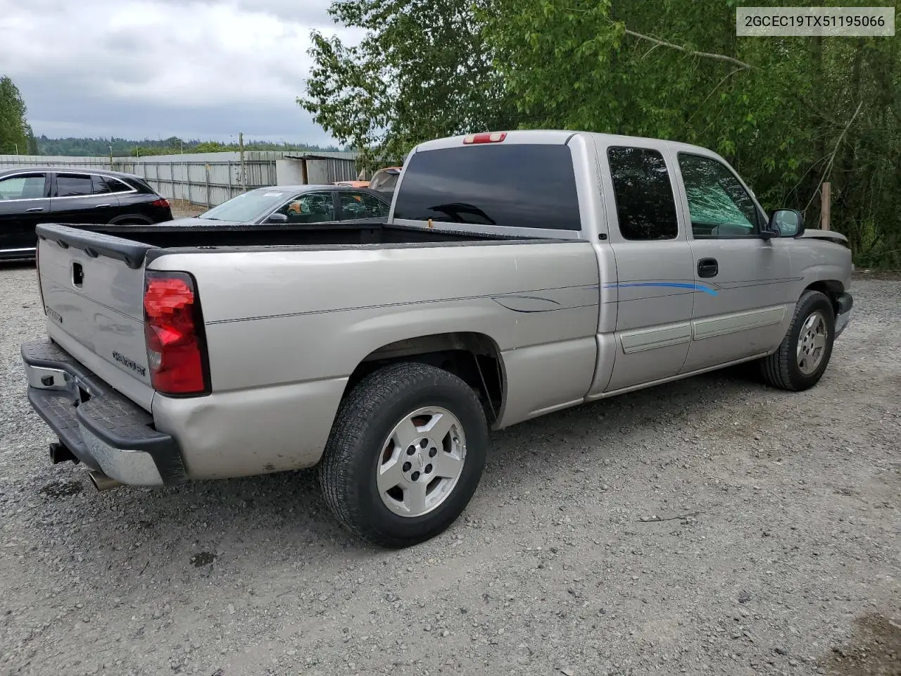 2005 Chevrolet Silverado C1500 VIN: 2GCEC19TX51195066 Lot: 56868765