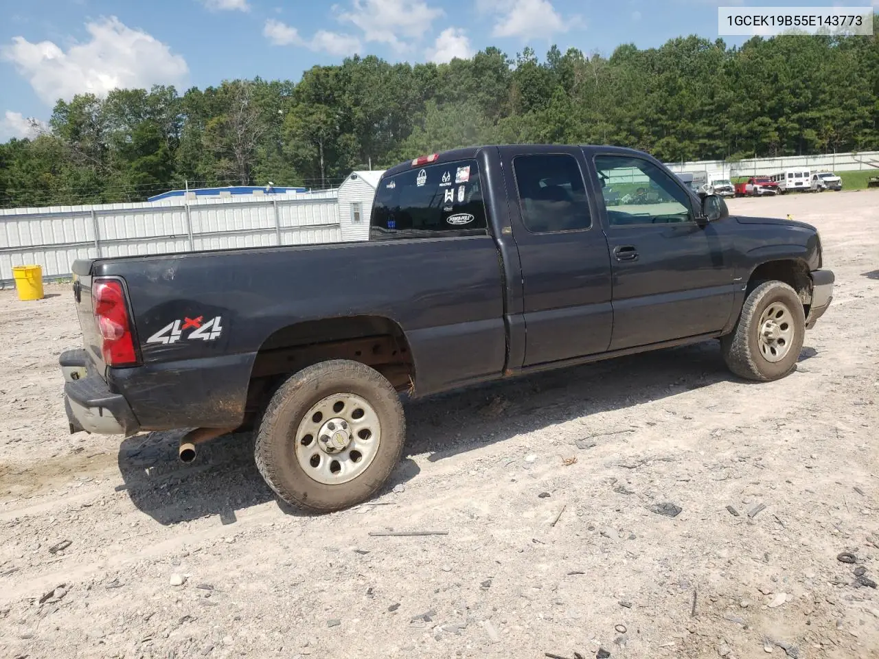 2005 Chevrolet Silverado K1500 VIN: 1GCEK19B55E143773 Lot: 65875135
