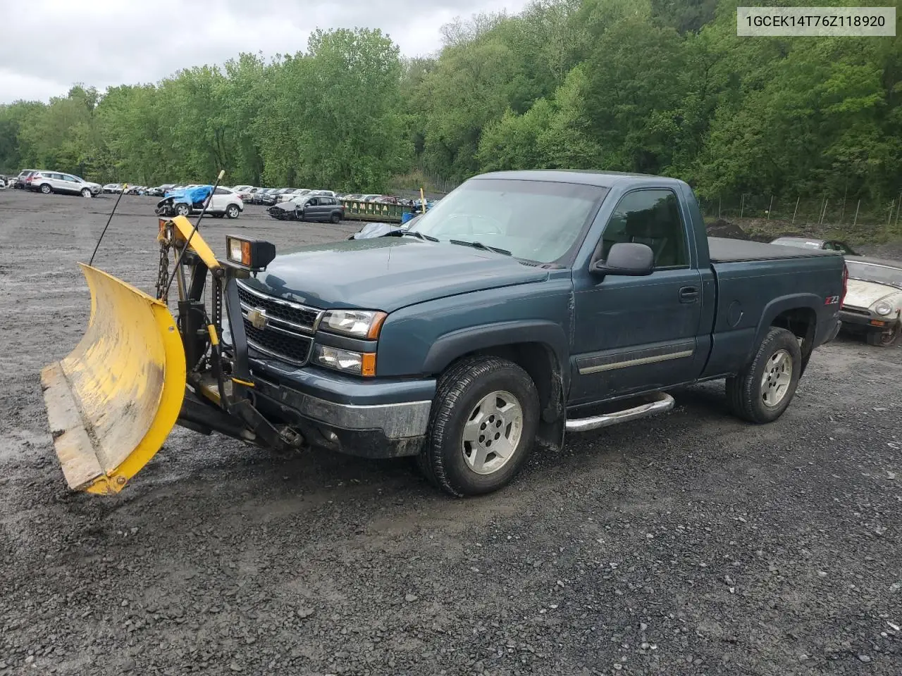 2006 Chevrolet Silverado K1500 VIN: 1GCEK14T76Z118920 Lot: 56901965