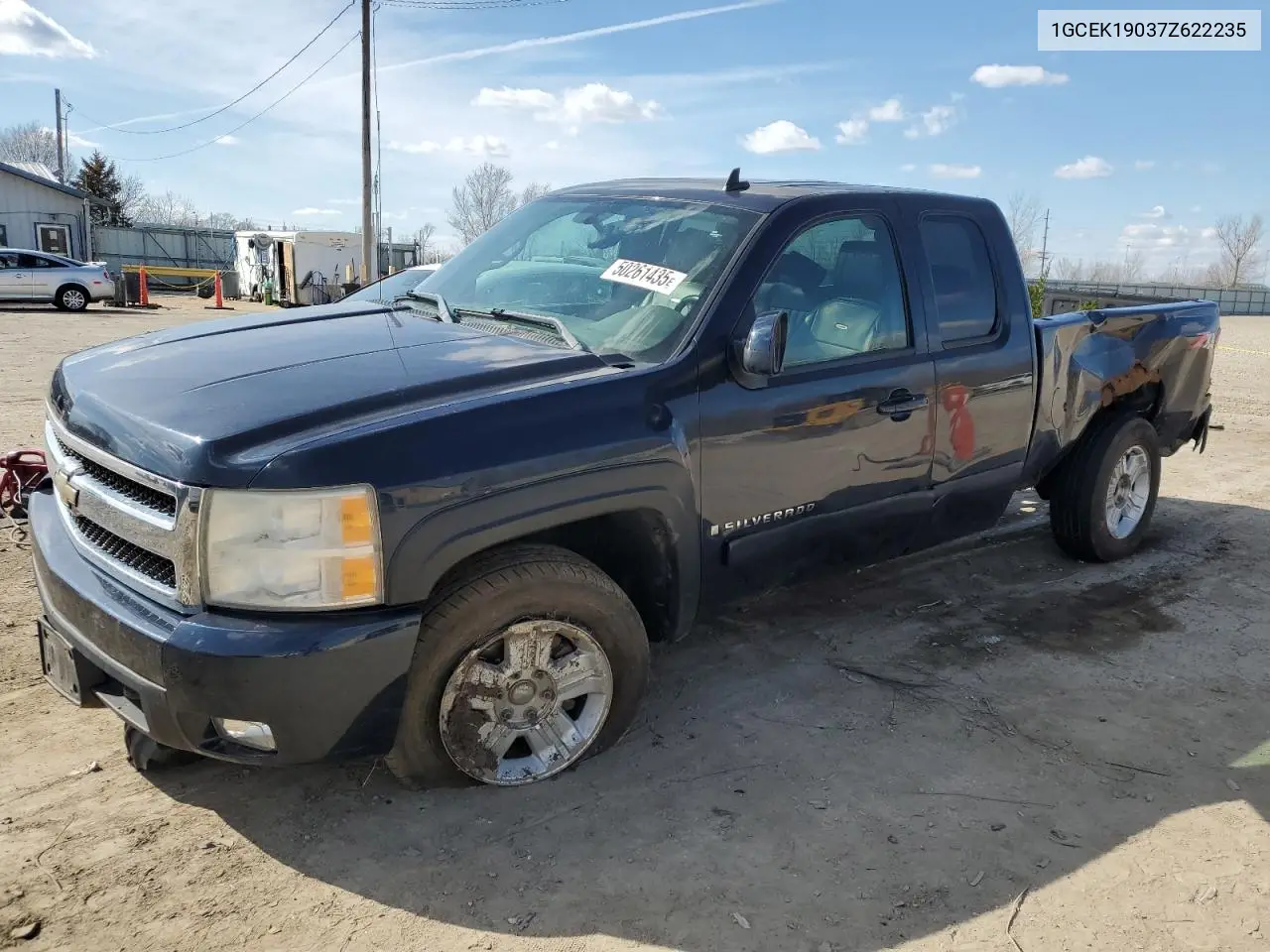 2007 Chevrolet Silverado K1500 VIN: 1GCEK19037Z622235 Lot: 50261435