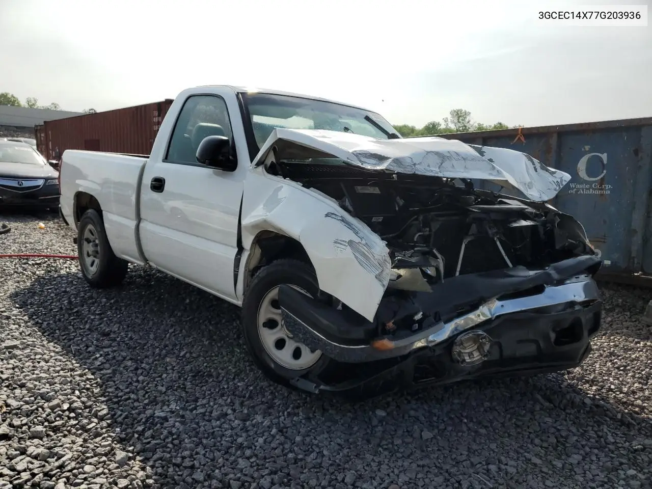 2007 Chevrolet Silverado C1500 Classic VIN: 3GCEC14X77G203936 Lot: 55237115