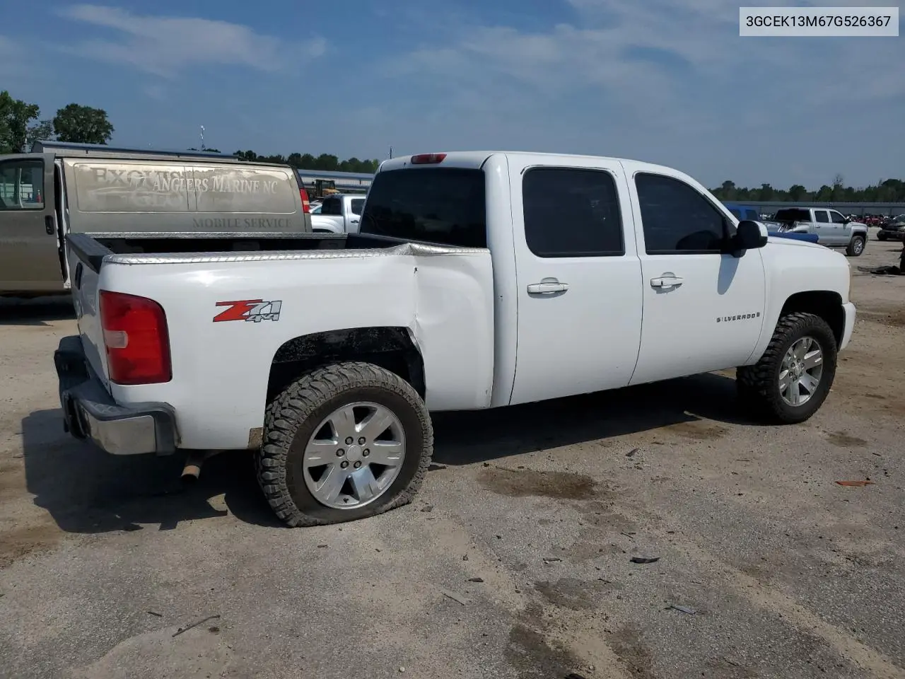 2007 Chevrolet Silverado K1500 Crew Cab VIN: 3GCEK13M67G526367 Lot: 62391765