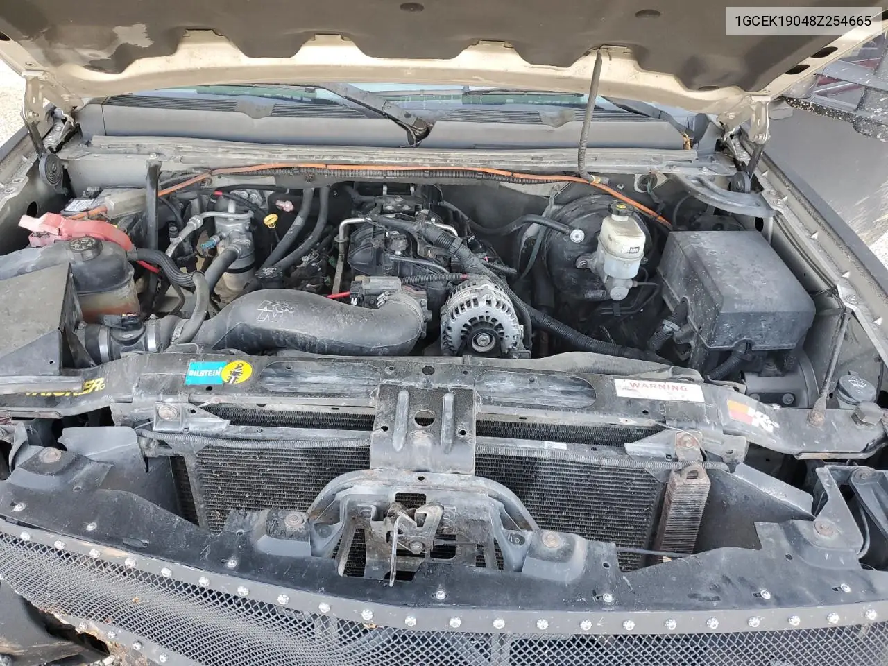 2008 Chevrolet Silverado K1500 VIN: 1GCEK19048Z254665 Lot: 56772745