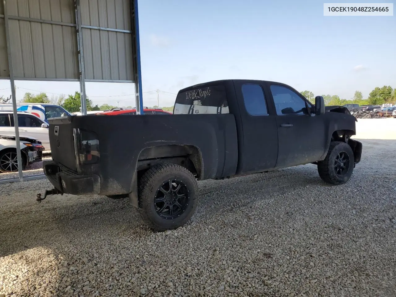 2008 Chevrolet Silverado K1500 VIN: 1GCEK19048Z254665 Lot: 56772745