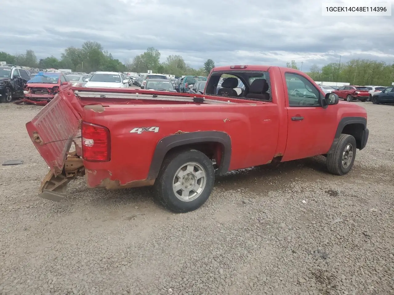2008 Chevrolet Silverado K1500 VIN: 1GCEK14C48E114396 Lot: 56873575