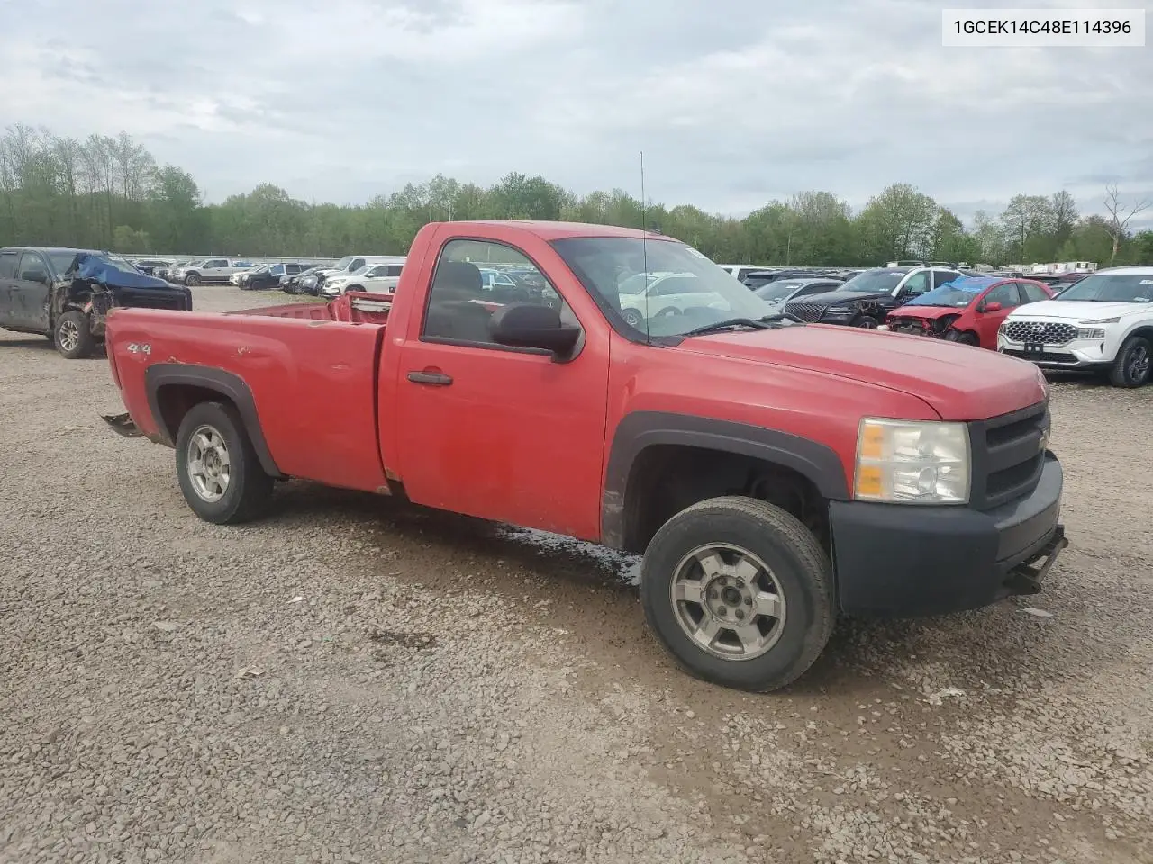 2008 Chevrolet Silverado K1500 VIN: 1GCEK14C48E114396 Lot: 56873575