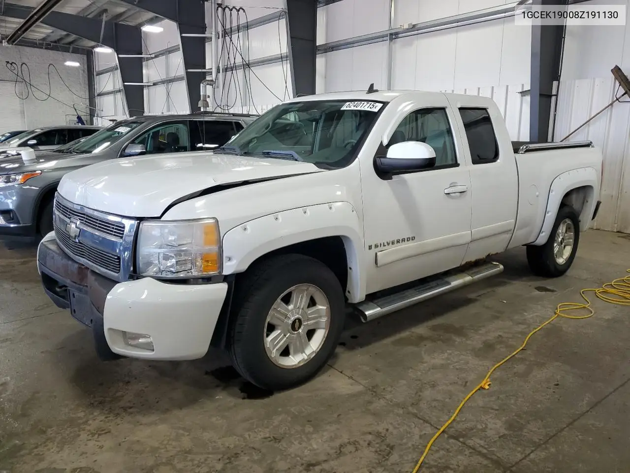 2008 Chevrolet Silverado K1500 VIN: 1GCEK19008Z191130 Lot: 62401715