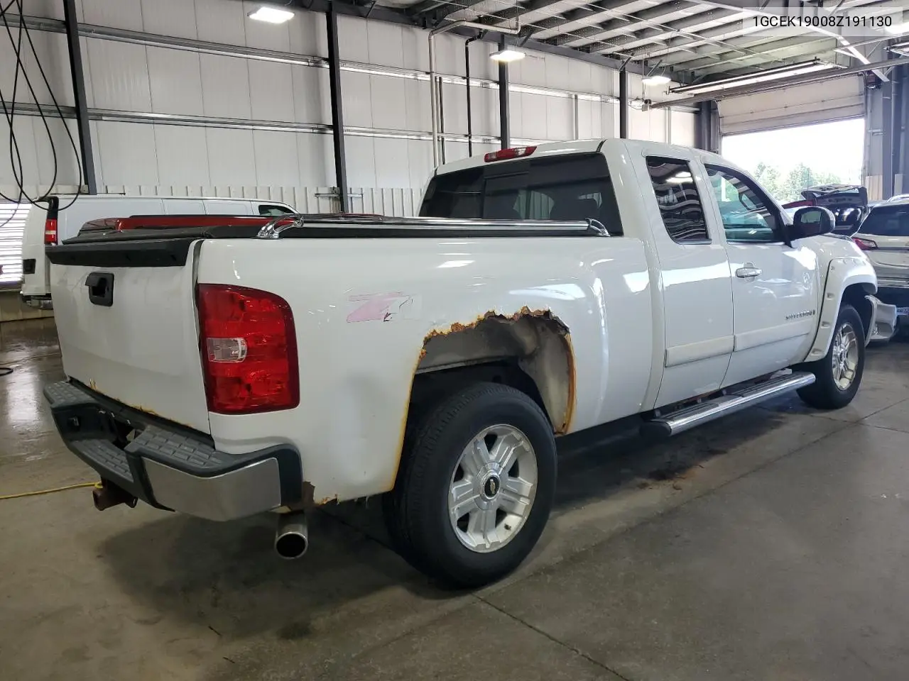 2008 Chevrolet Silverado K1500 VIN: 1GCEK19008Z191130 Lot: 62401715