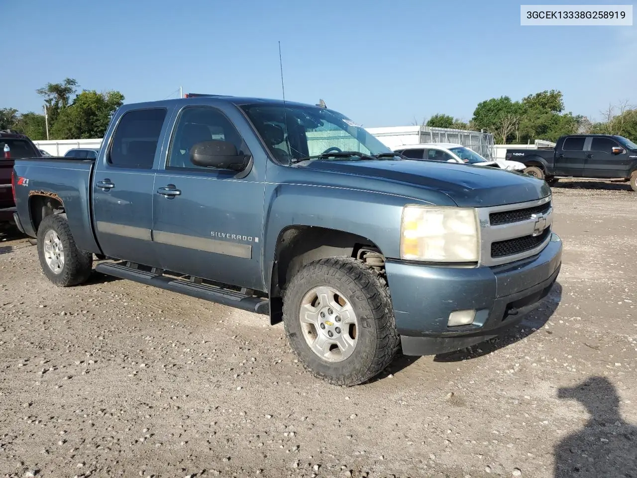 2008 Chevrolet Silverado K1500 VIN: 3GCEK13338G258919 Lot: 65772815
