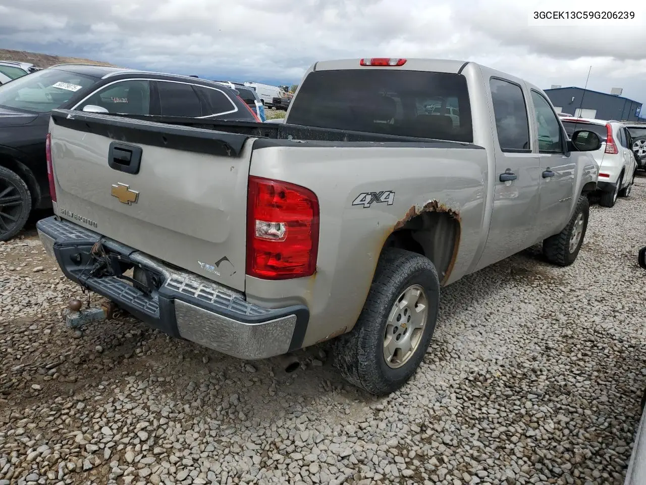2009 Chevrolet Silverado K1500 VIN: 3GCEK13C59G206239 Lot: 57182505