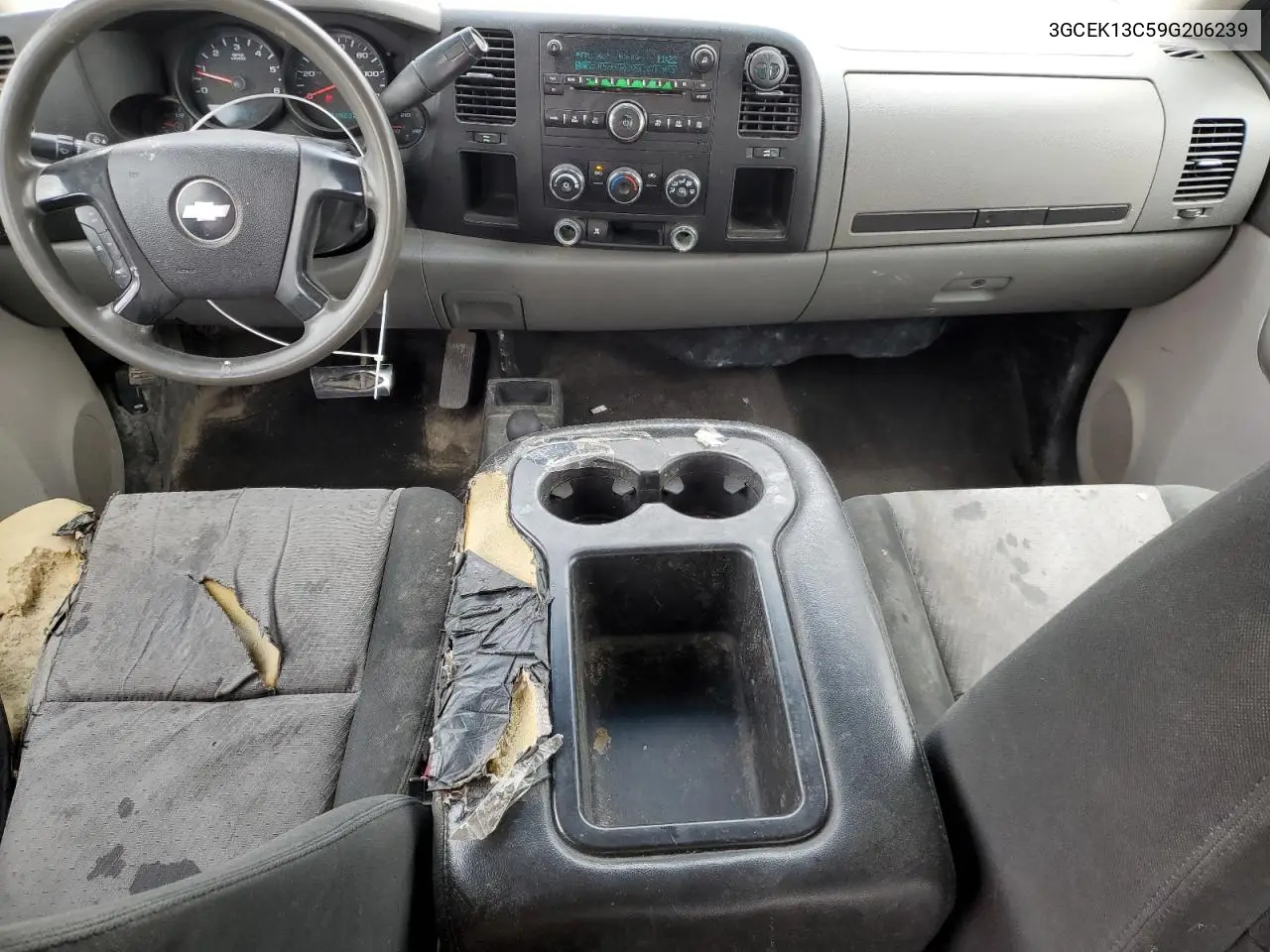 2009 Chevrolet Silverado K1500 VIN: 3GCEK13C59G206239 Lot: 57182505