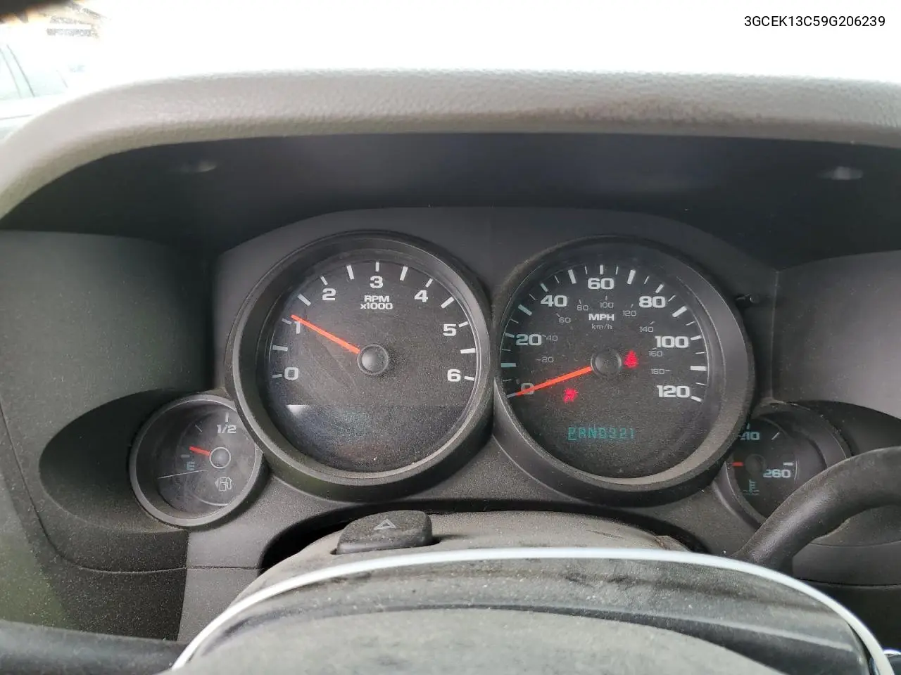 2009 Chevrolet Silverado K1500 VIN: 3GCEK13C59G206239 Lot: 57182505