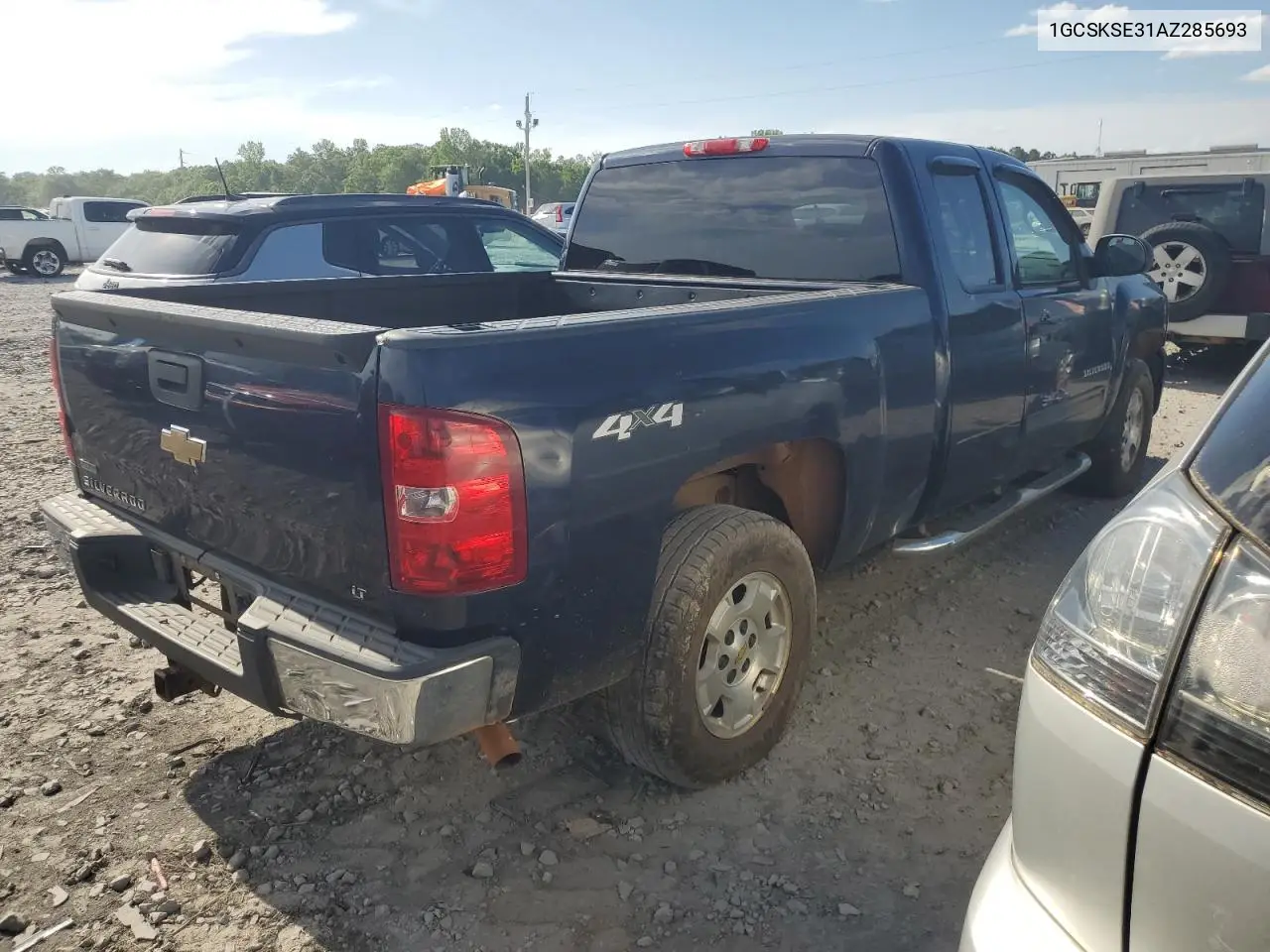 2010 Chevrolet Silverado K1500 Lt VIN: 1GCSKSE31AZ285693 Lot: 55249415
