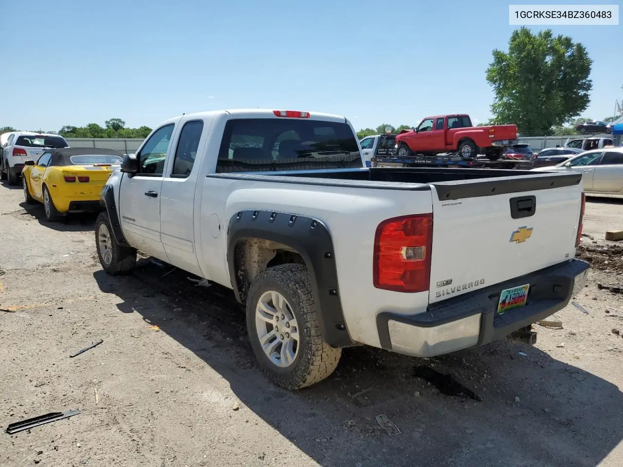 2011 Chevrolet Silverado K1500 Lt VIN: 1GCRKSE34BZ360483 Lot: 58840125