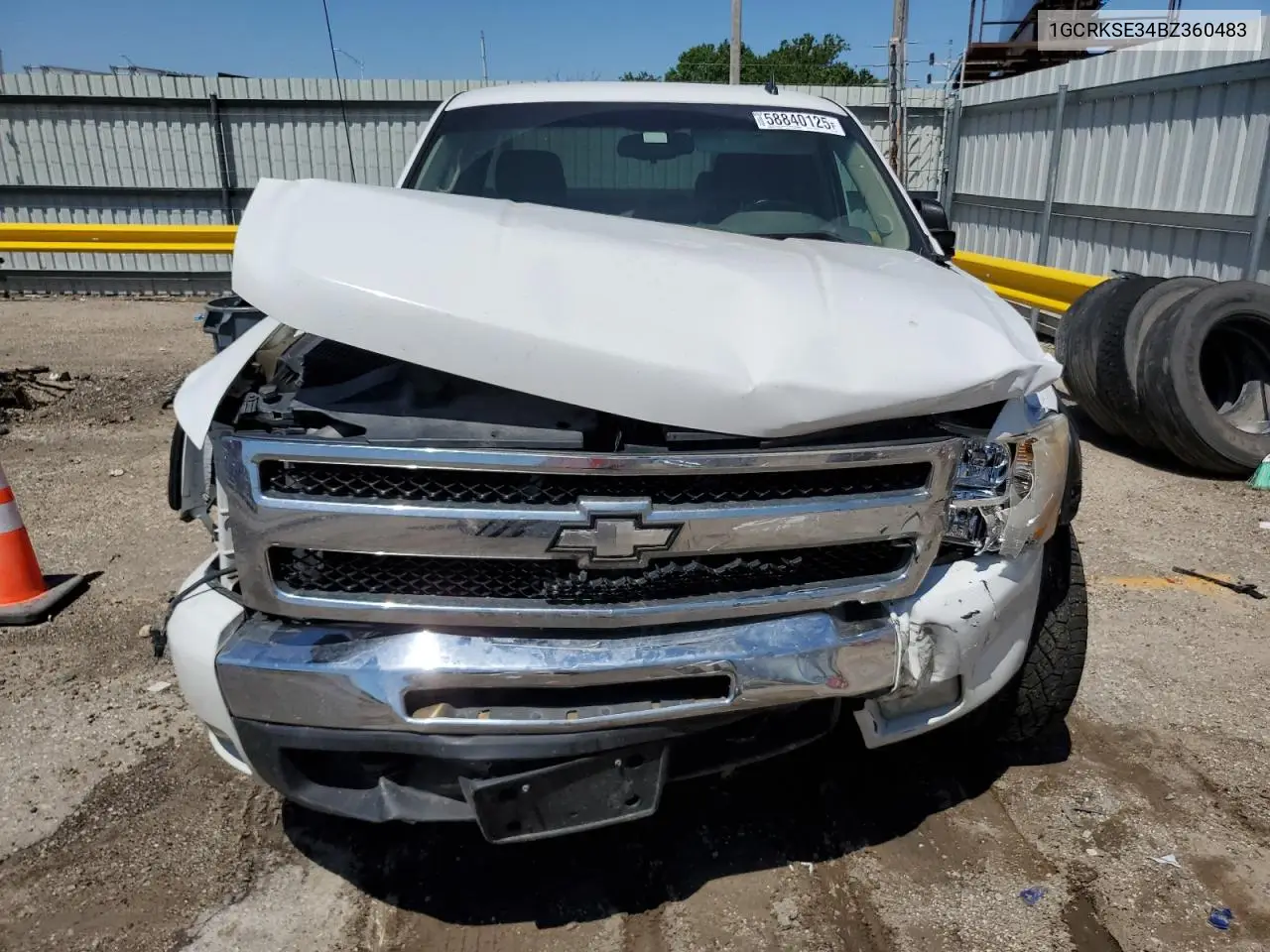 2011 Chevrolet Silverado K1500 Lt VIN: 1GCRKSE34BZ360483 Lot: 58840125