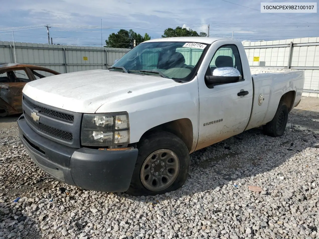 2011 Chevrolet Silverado C1500 VIN: 1GCNCPEX9BZ100107 Lot: 61204724