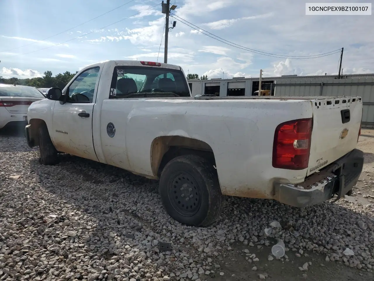 2011 Chevrolet Silverado C1500 VIN: 1GCNCPEX9BZ100107 Lot: 61204724