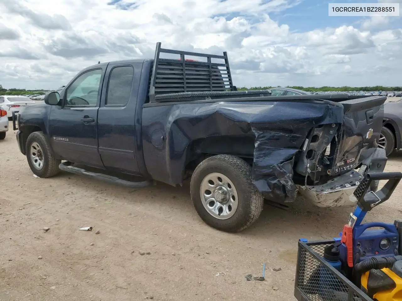 2011 Chevrolet Silverado C1500 Ls VIN: 1GCRCREA1BZ288551 Lot: 62510155