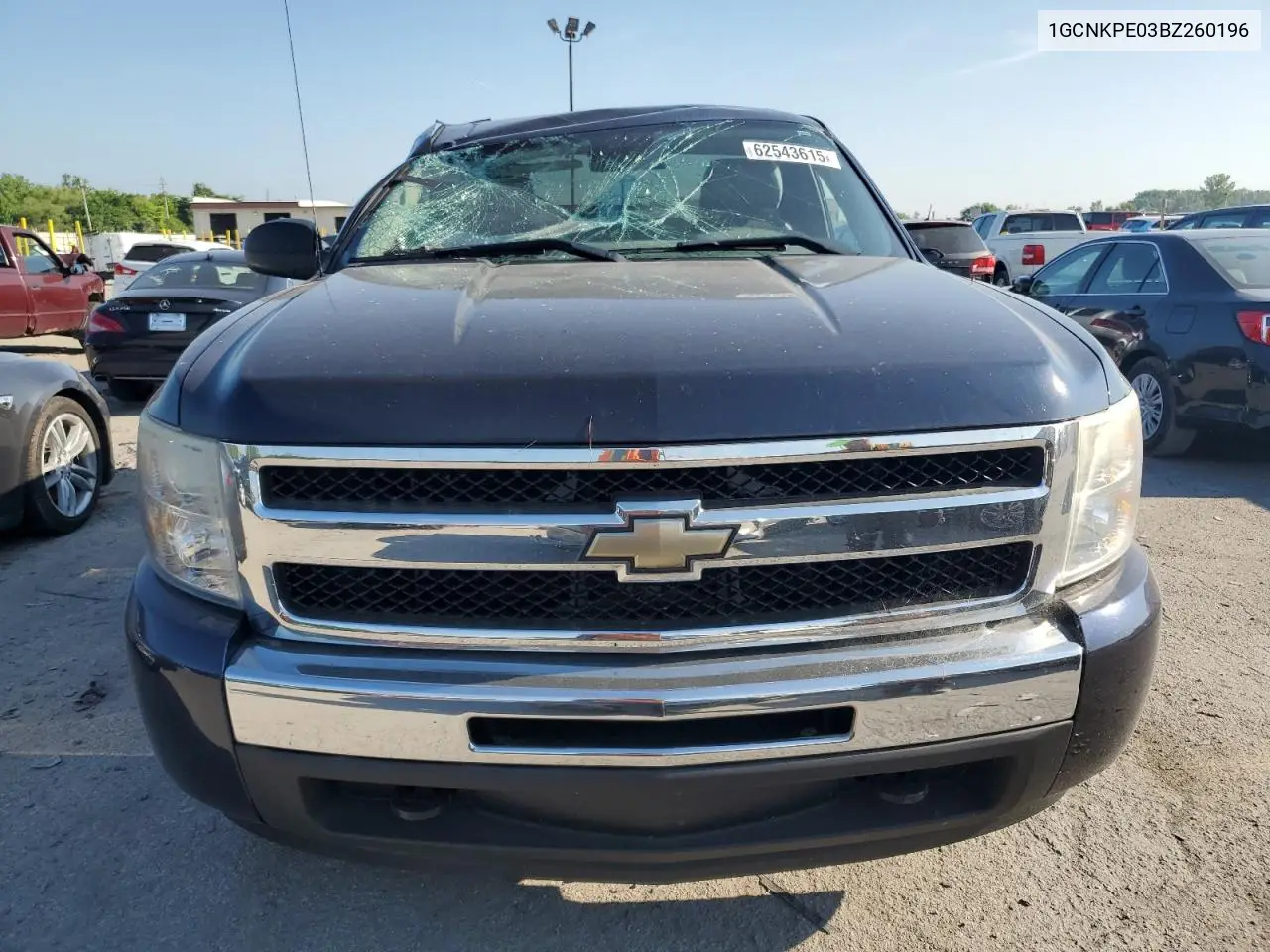 2011 Chevrolet Silverado K1500 VIN: 1GCNKPE03BZ260196 Lot: 62543615
