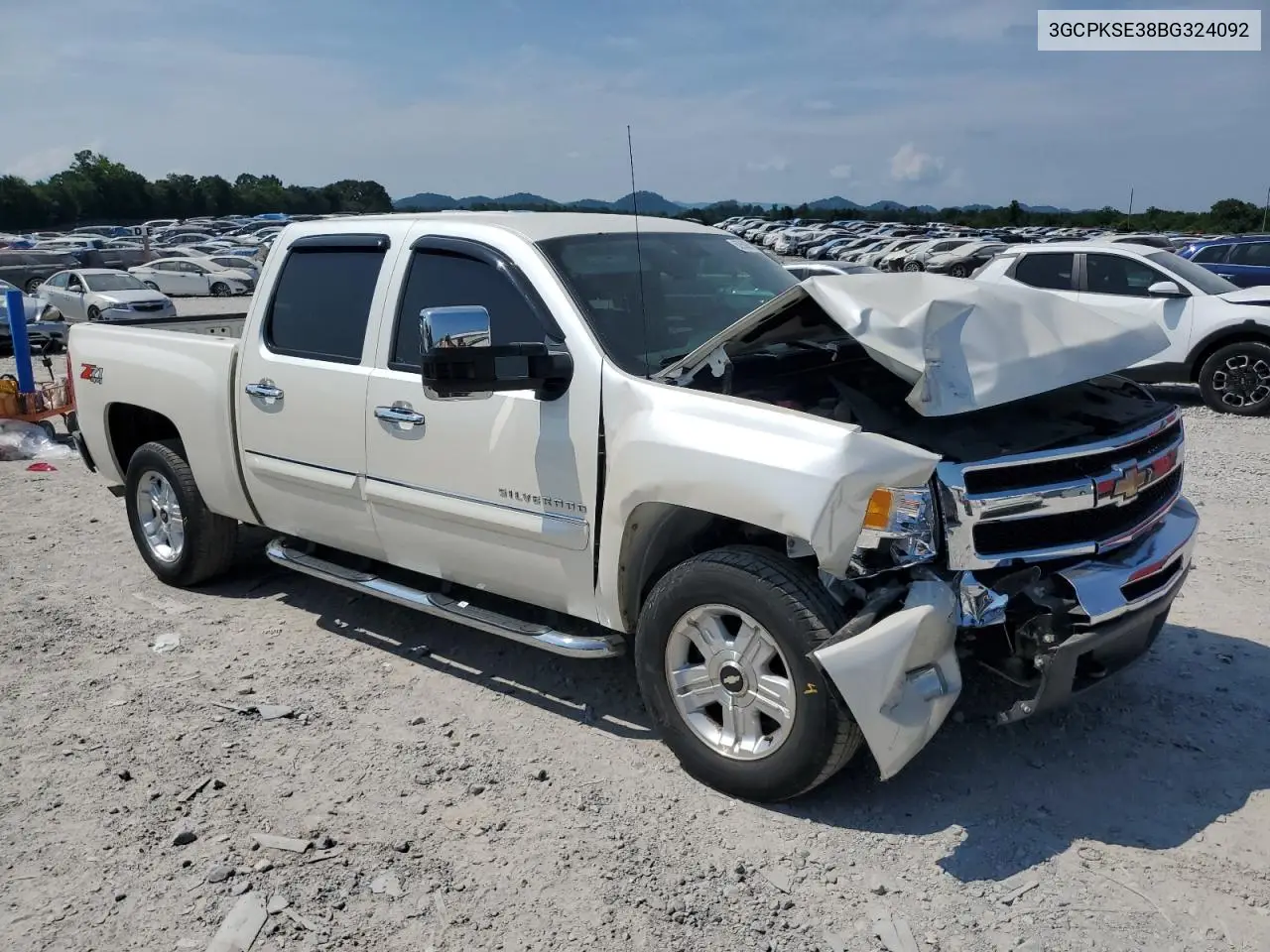 2011 Chevrolet Silverado K1500 Lt VIN: 3GCPKSE38BG324092 Lot: 62608555
