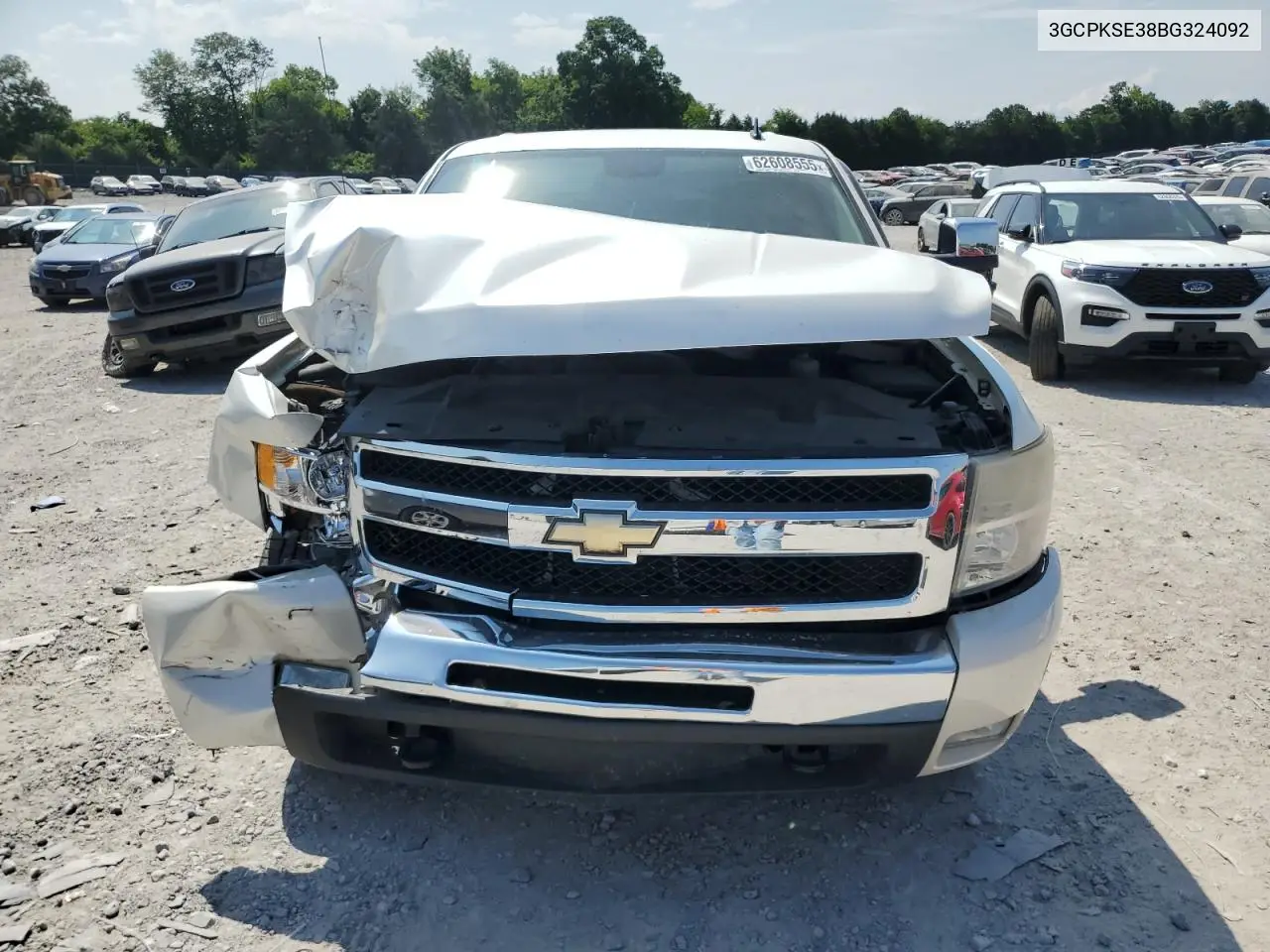 2011 Chevrolet Silverado K1500 Lt VIN: 3GCPKSE38BG324092 Lot: 62608555