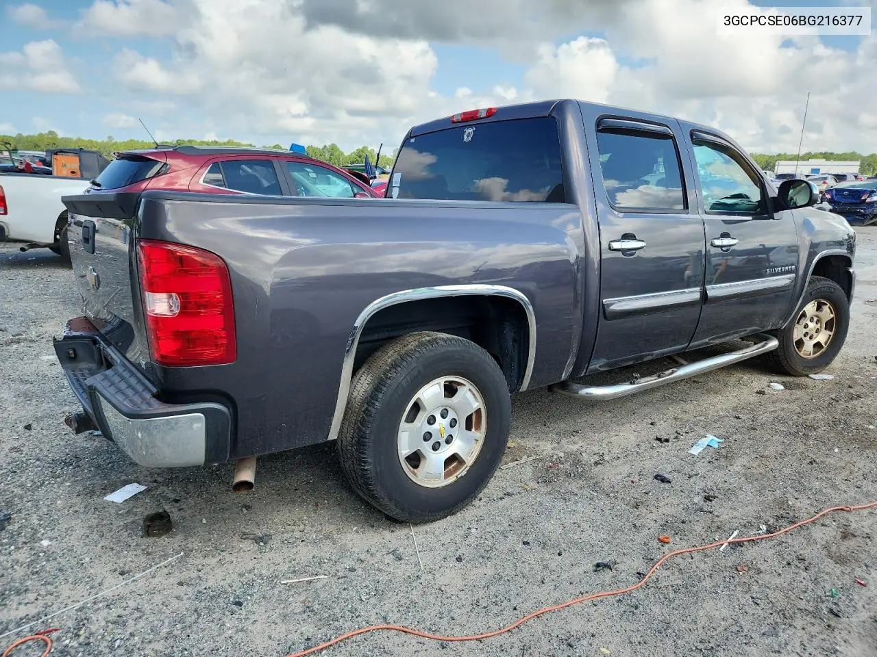 2011 Chevrolet Silverado C1500 Lt VIN: 3GCPCSE06BG216377 Lot: 62608955