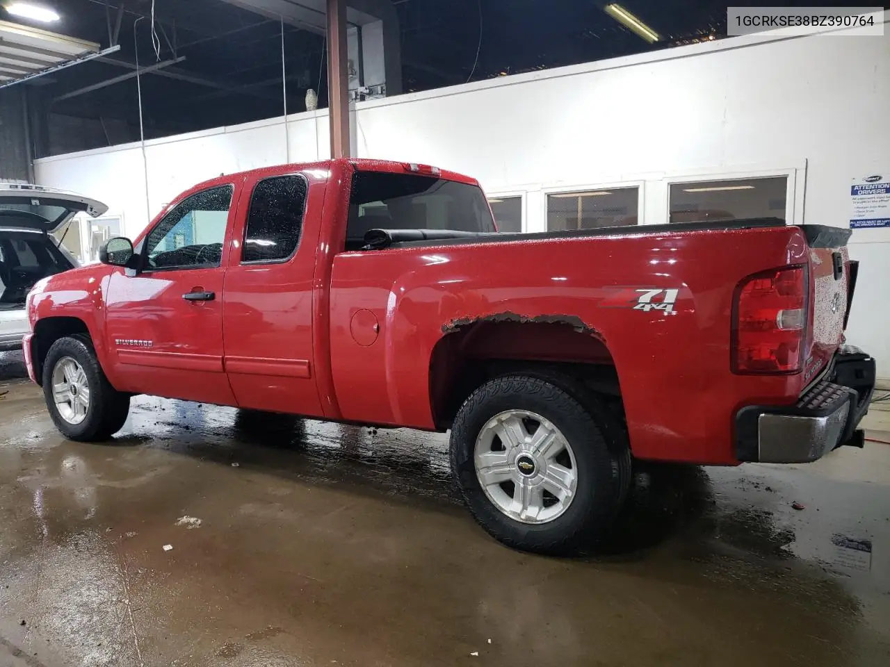 2011 Chevrolet Silverado K1500 Lt VIN: 1GCRKSE38BZ390764 Lot: 66175545